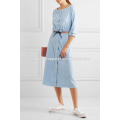 Sky Blue Jersey Midi Skirt OEM/ODM Manufacture Wholesale Fashion Women Apparel (TA7005S)